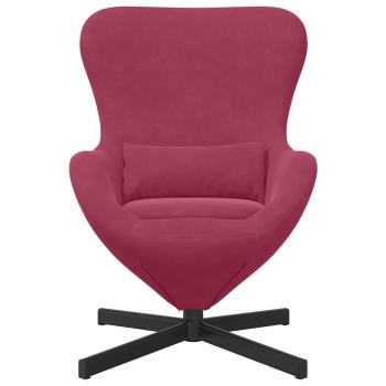 Eiersessel Weinrot 63 x 73 x 90 cm Samt