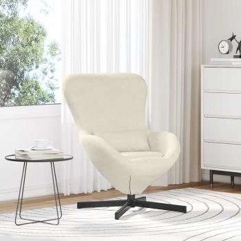 ARDEBO.de - Eiersessel Creme 63 x 73 x 90 cm Samt
