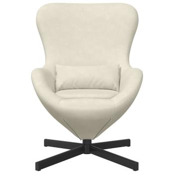Eiersessel Creme 63 x 73 x 90 cm Samt