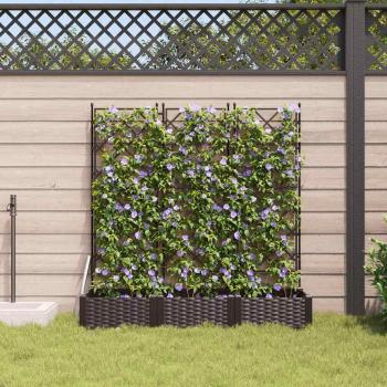 Garten-Pflanzgefäß 3 stk. Braun 120 x 40 x 125,5 cm PP