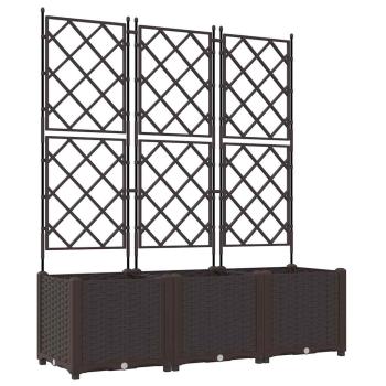 Garten-Pflanzgefäß 3 stk. Braun 120 x 40 x 143 cm PP