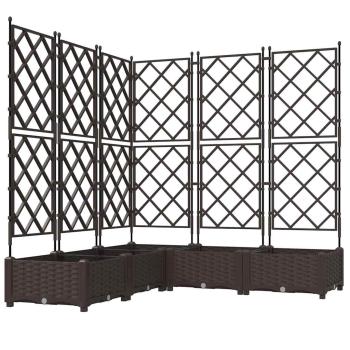 Garten-Pflanzgefäß 5 stk. Braun 120 x 120 x 125,5 cm PP
