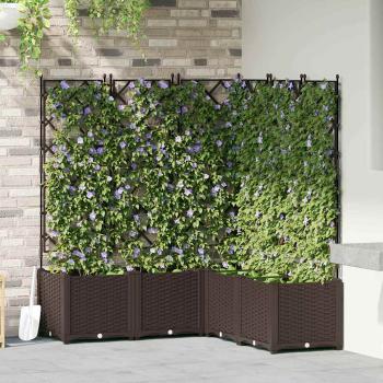 ARDEBO.de - Garten-Pflanzgefäß 5 stk. Braun 120 x 120 x 143 cm PP