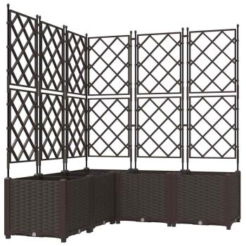Garten-Pflanzgefäß 5 stk. Braun 120 x 120 x 143 cm PP