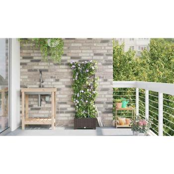 Garten-Pflanzgefäß Braun 40 x 40 x 126 cm PP