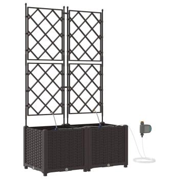 Garten-Pflanzgefäß 2 Stk. Braun 80 x 40 x 142 cm PP