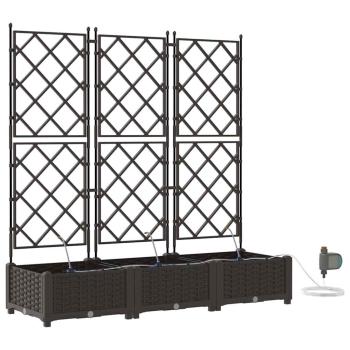 Garten-Pflanzgefäß 3 Stk. Braun 120 x 40 x 126 cm PP
