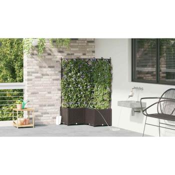 Garten-Pflanzgefäß 3 Stk. Braun 80 x 80 x 142 cm PP