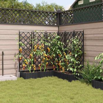 Garten-Pflanzgefäß 5 stk. Schwarz 120 x 120 x 125,5 cm PP