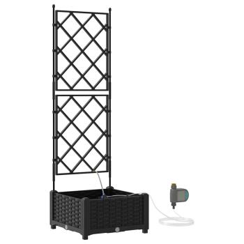 Garten-Pflanzgefäß Schwarz 40 x 40 x 126 cm PP