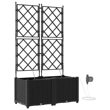Garten-Pflanzgefäß 2 Stk. Schwarz 80 x 40 x 142 cm PP