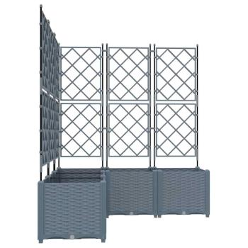 Garten-Pflanzgefäß 5 stk. Hellgrau 120 x 120 x 143 cm PP