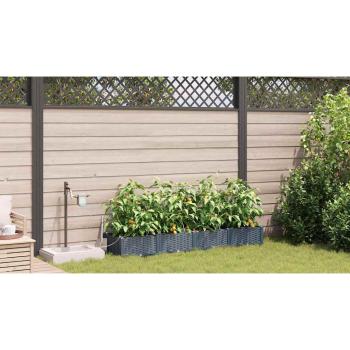 Garten-Pflanzgefäß 4 Stk. Hellgrau 160 x 40 x 22 cm PP
