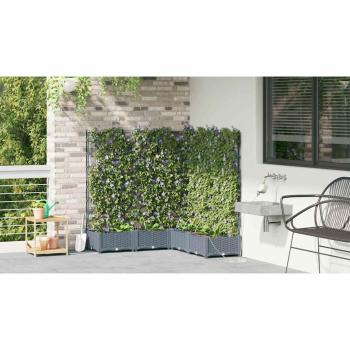 Garten-Pflanzgefäß 5 Stk. Hellgrau 120 x 120 x 126 cm PP