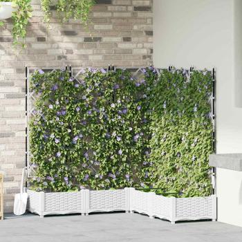 ARDEBO.de - Garten-Pflanzgefäß 5 stk. Weiß 120 x 120 x 125,5 cm PP