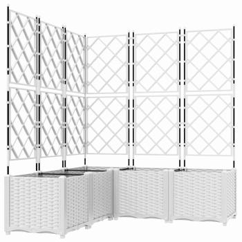 Garten-Pflanzgefäß 5 Stk. Weiß 120 x 120 x 143 cm PP