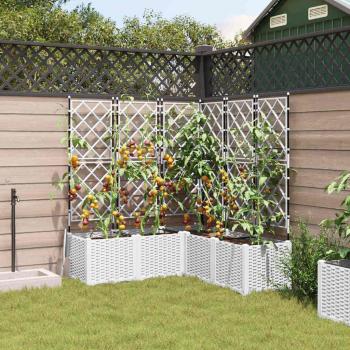Garten-Pflanzgefäß 5 Stk. Weiß 120 x 120 x 143 cm PP