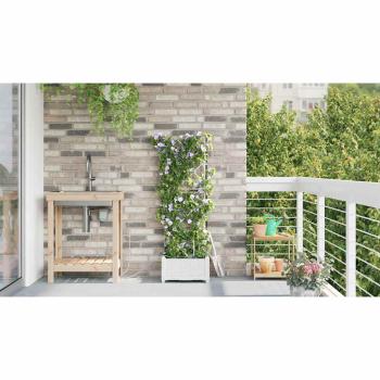Garten-Pflanzgefäß Weiß 40 x 40 x 126 cm PP