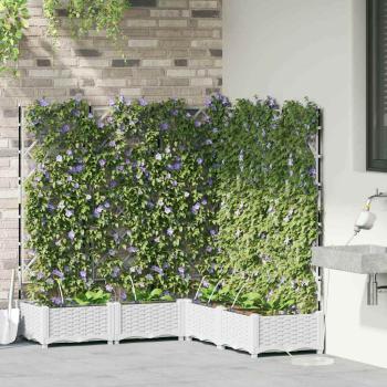Garten-Pflanzgefäß 5 Stk. Weiß 120 x 120 x 126 cm PP