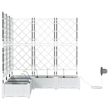 Garten-Pflanzgefäß 5 Stk. Weiß 120 x 120 x 126 cm PP