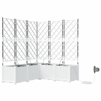 Garten-Pflanzgefäß 5 Stk. Weiß 120 x 120 x 142 cm PP