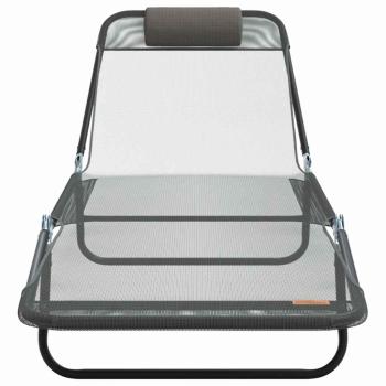 Klappbare Sonnenliege Grau 182 x 55 x 85,5 cm Textilene