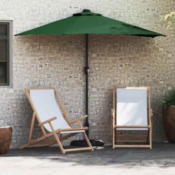 ARDEBO.de - Garten-Sonnenschirm Grün 294 x 150 x 223 cm Polyester und Stahl