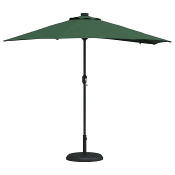 Garten-Sonnenschirm Grün 294 x 150 x 223 cm Polyester und Stahl