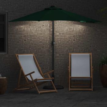Garten-Sonnenschirm Grün 294 x 150 x 223 cm Polyester und Stahl