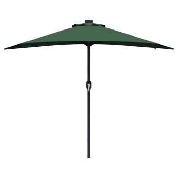 Garten-Sonnenschirm Grün 294 x 150 x 223 cm Polyester und Stahl