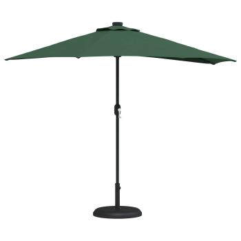 Gartensonnenschirm 294 x 150 x 224 cm Polyester und Stahl Grün