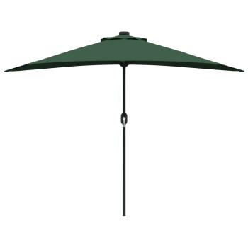 Gartensonnenschirm 294 x 150 x 224 cm Polyester und Stahl Grün