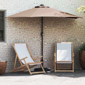 ARDEBO.de - Gartensonnenschirm 294 x 150 x 224 cm Polyester und Stahl Taupe