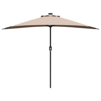 Gartensonnenschirm 294 x 150 x 224 cm Polyester und Stahl Taupe