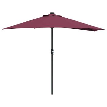 Gartensonnenschirm 294 x 150 x 224 cm Polyester und Stahl