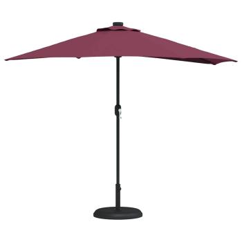 Gartensonnenschirm 294 x 150 x 224 cm Polyester und Stahl