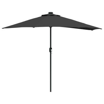 Gartensonnenschirm 294 x 150 x 224 cm Polyester und Stahl