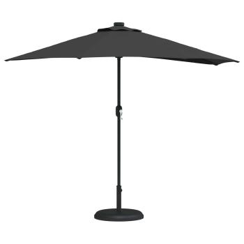 Gartensonnenschirm 294 x 150 x 224 cm Polyester und Stahl