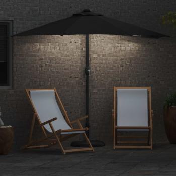 Gartensonnenschirm 294 x 150 x 224 cm Polyester und Stahl