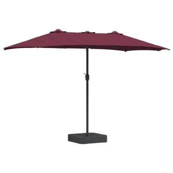 Garten-Sonnenschirm Bordeauxrot 385 x 209 x 244 cm