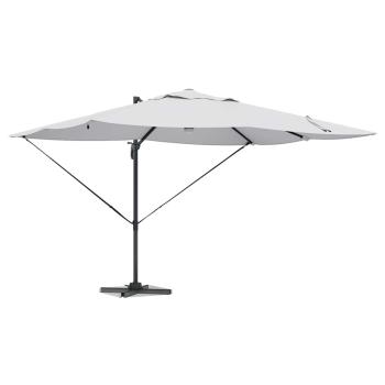 Sonnenschirm Sand 351 x 250 x 253 cm Polyester und Aluminium