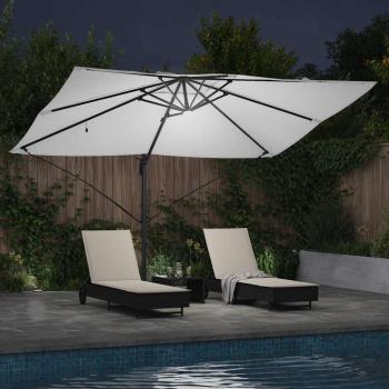 Sonnenschirm Sand 351 x 250 x 253 cm Polyester und Aluminium