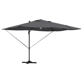 Sonnenschirm mit LED-Lichtleisten Anthrazit 351 x 250 x 253 cm