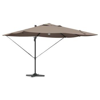 Sonnenschirm 351 x 250 x 253 cm Polyester und Aluminium Taupe