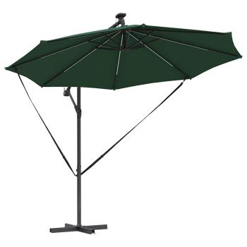 Sonnenschirm 294 x 294 x 248 cm Polyester und Aluminium Grün