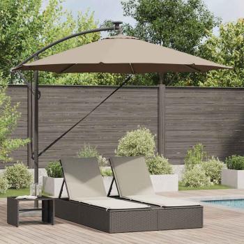 ARDEBO.de - Sonnenschirm 294 x 294 x 248 cm Polyester und Aluminium Taupe