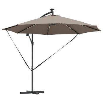 Sonnenschirm 294 x 294 x 248 cm Polyester und Aluminium Taupe