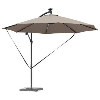 Sonnenschirm 294 x 294 x 248 cm Polyester und Aluminium Taupe