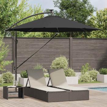ARDEBO.de - Sonnenschirm 294 x 294 x 248 cm Polyester und Aluminium Schwarz