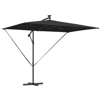 Sonnenschirm 294 x 200 x 270 cm Polyester und Aluminium Schwarz